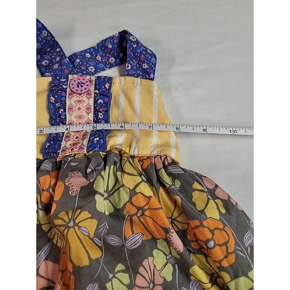 Matilda Jane Toddler Girl Size 2 Halter Sundress Flower Yellow Orange  Colorful - Picture 6 of 7